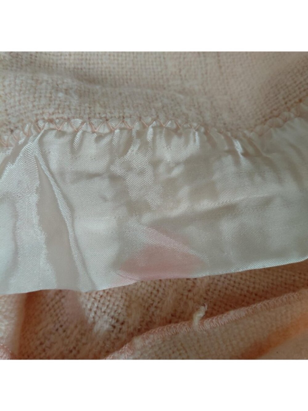 Faribo Blanket Throw Pink Wool Acrylic Satin Trim 81x55 Made USA Cozy Soft - Picture 5 of 8